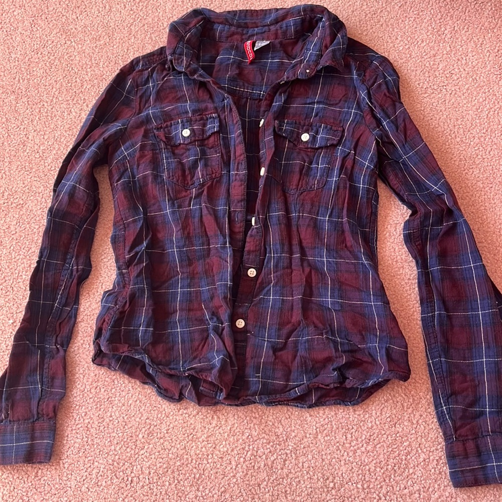 H&M Red and Blue Flannel Size 6